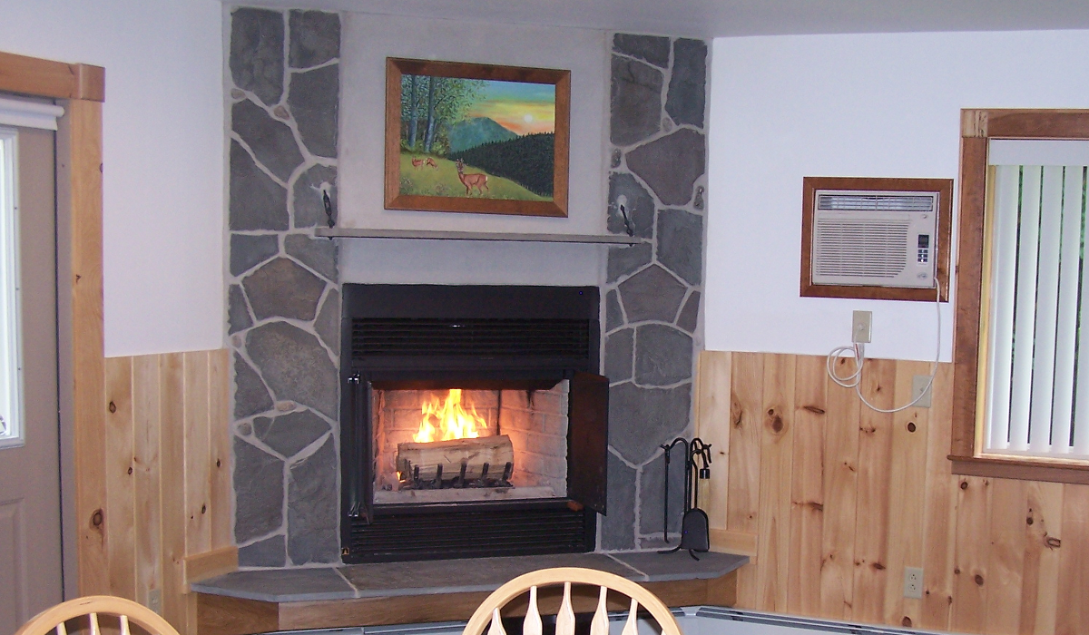 Winter season fireplace
